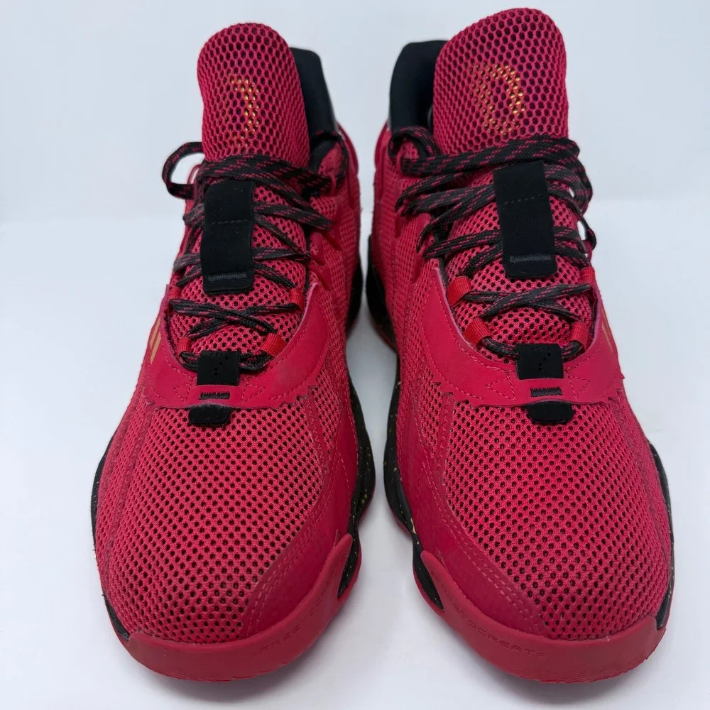 Adidas Dame 7 EXTPLY Shoes Basketball Red Gold Men Sz 12‎ Chinese NewYear
